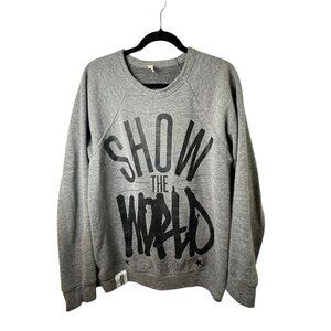 Flag Nor Fail Under 100 Sweatshirt Grey Crewneck Gym Unisex Size Medium